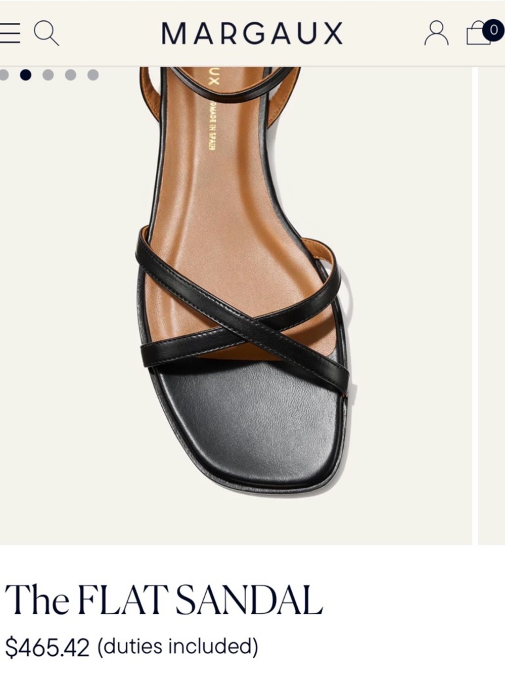 NEW - Margaux The FLAT SANDAL- size 36 - Picture 4 of 7